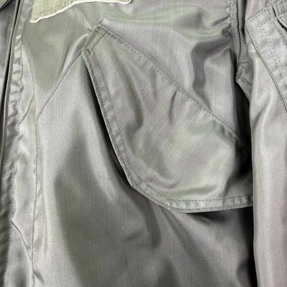 Vtg 80's Centre Mfg Co Green Fire Resistant Flight Summer Jacket CWU-36/P Sz S - Picture 4 of 10